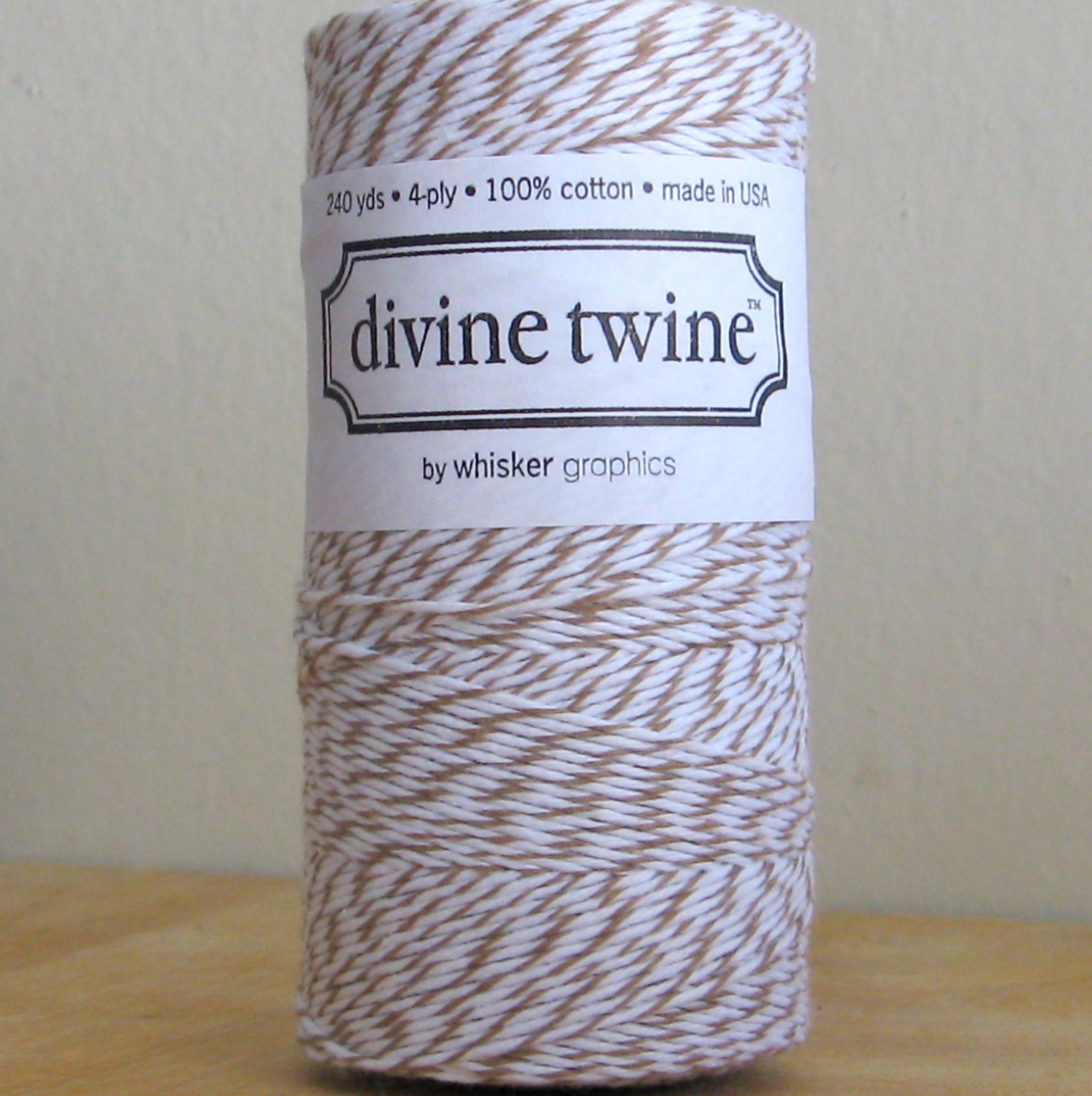 Brown twine full spool 240 yards Divine Twine light brown bakers