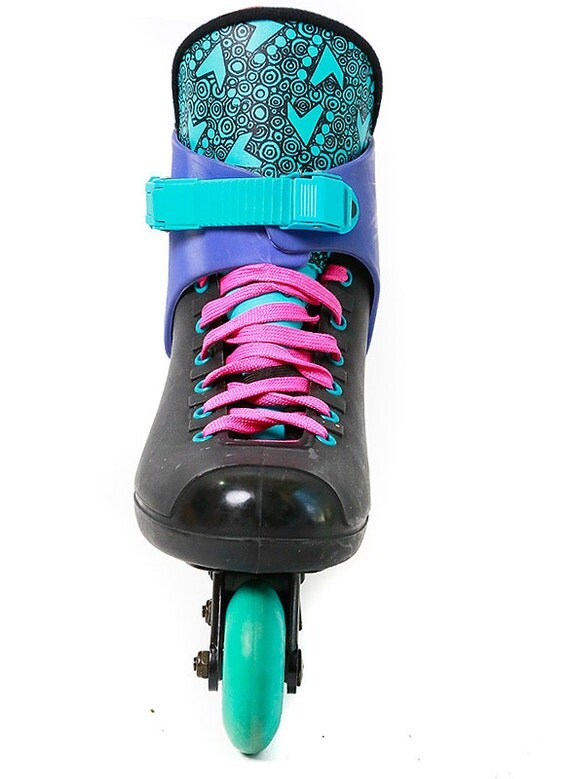 Vintage 90s Neon Original Rollerblades with Serial number