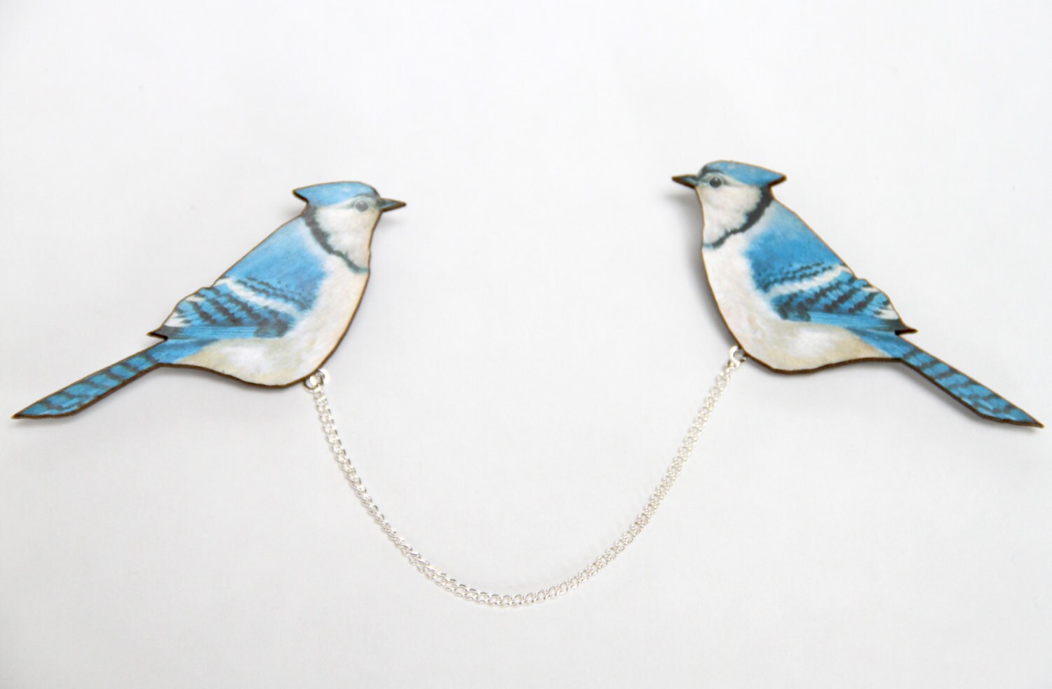 Bird Wooden Collar Clips