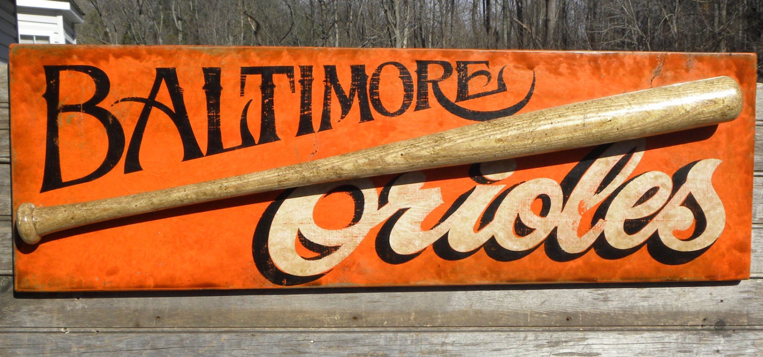 Baltimore Orioles Sign original art wooden sign hand