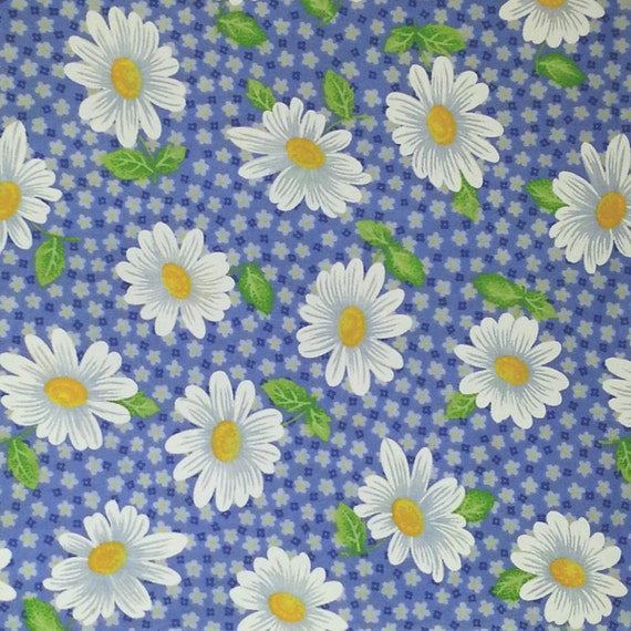 Rare Daisy Fabric by Fabric Traditions by apronbabe on Etsy