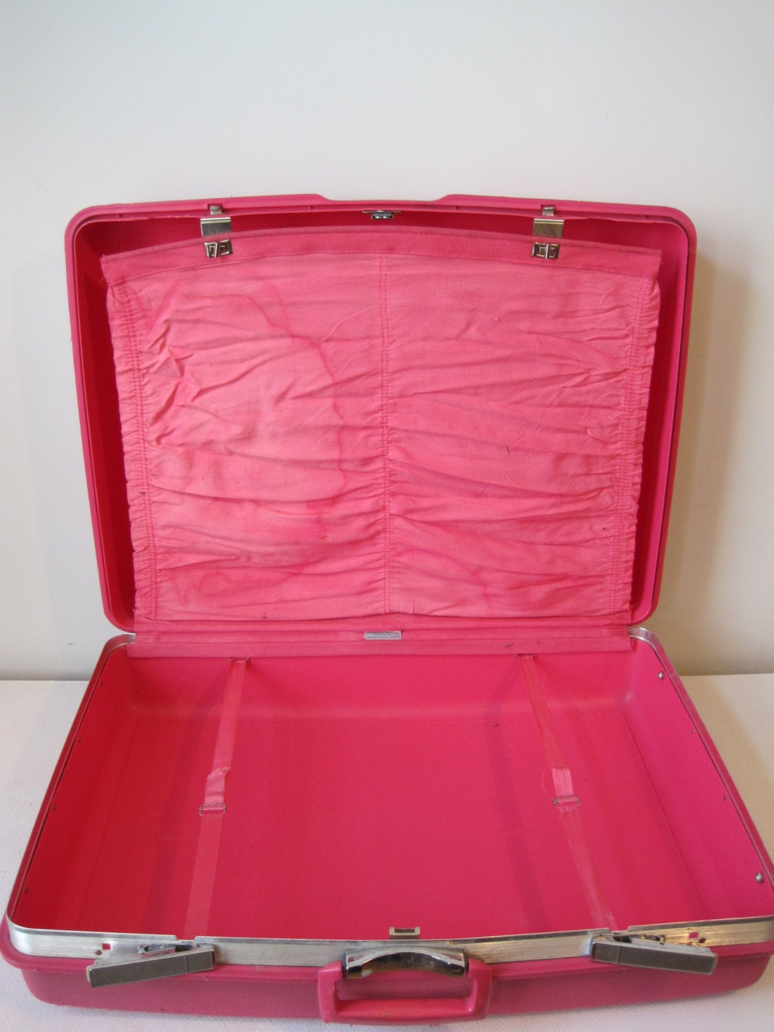 Vintage Luggage Set Pink Vinyl Nesting Four Piece Suitcase Set   Il Fullxfull.440567721 Ak7x 