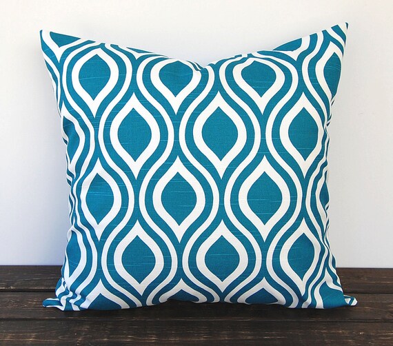 Teal pillow cover One 20 x 20 inches Nicole by ThePillowPeople