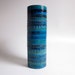 Large Rimini Blu decor cylindrical vase designed by Aldo Londi (Bitossi)