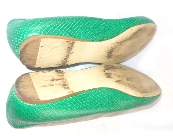 emerald green ballet flats