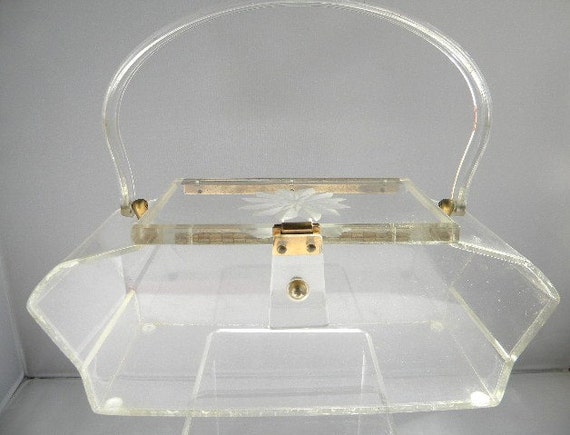 Vintage Clear Lucite Purse by thevintageretroshop on Etsy