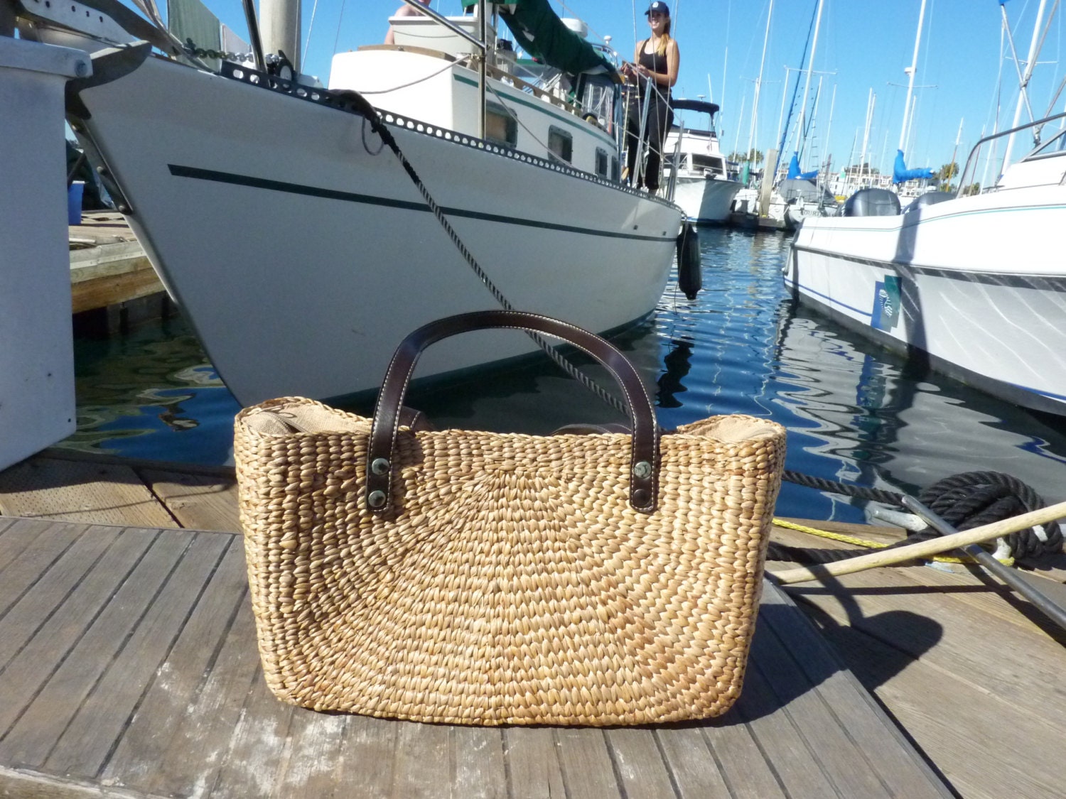 rectangular beach tote