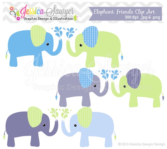 INSTANT DOWNLOAD, Elephant clipart - baby boy - digital element - - elephant graphic - card making - invitation clip art Il_570xn