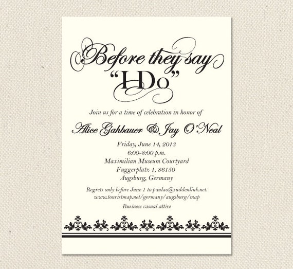 Reserved Before They Say I Do Custom Invitation