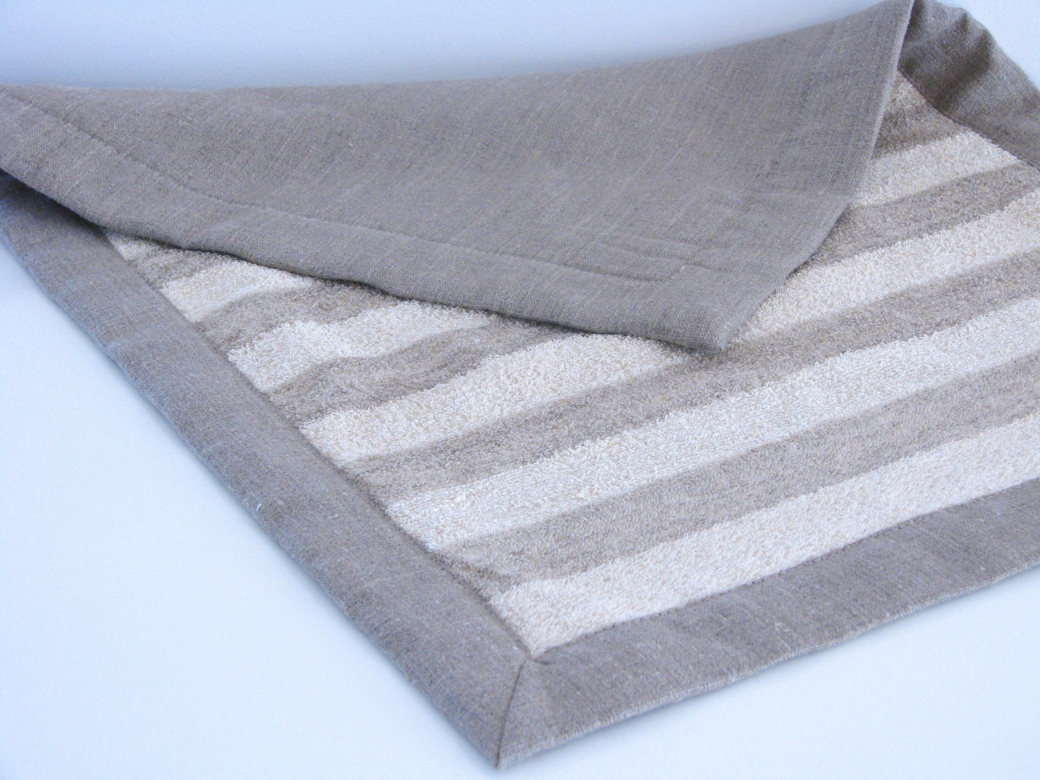Linen Terry Bathmat / Bath Rug / Soft / Ivory / by LinenThread