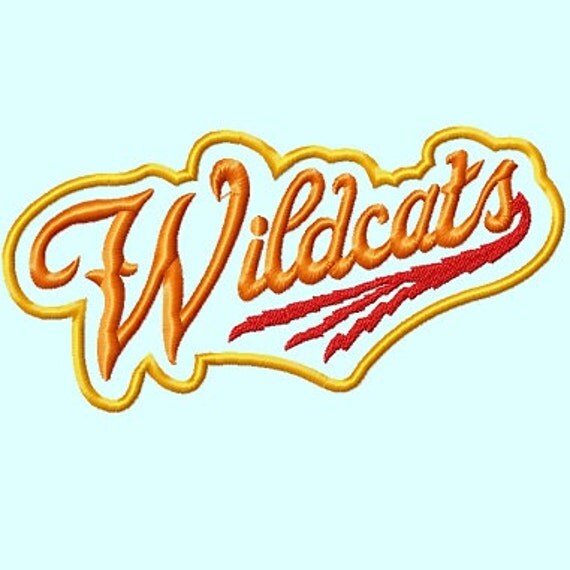 Wildcats word APPLIQUE Embroidery Design INSTANT DOWNLOAD from