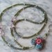 Beautiful Green and Pink With Polymer Clay Heart Lanyard Necklace - Nametag - Bead Lanyard - Work Lanyard - Graduation Gift