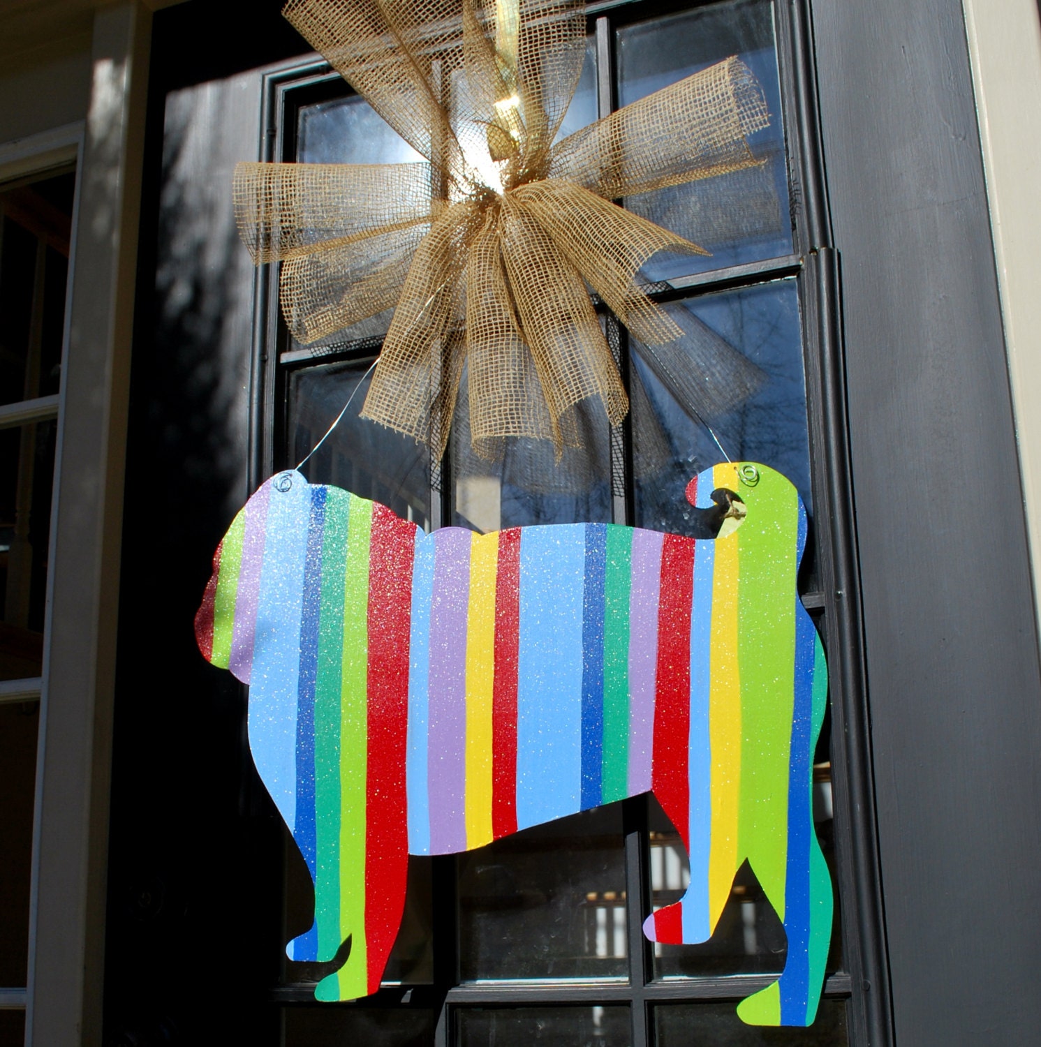 Door Hanger Dog Door Decor Summer Door Hanger by LooLeighsCharm