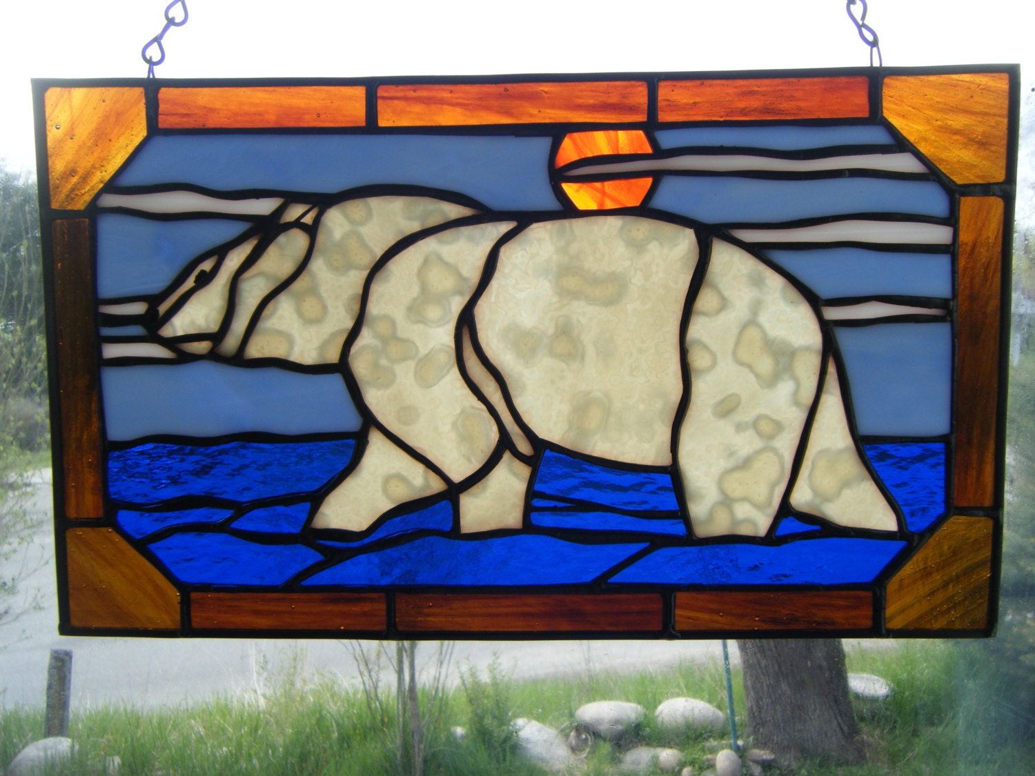 Stained Glass Polar Bear