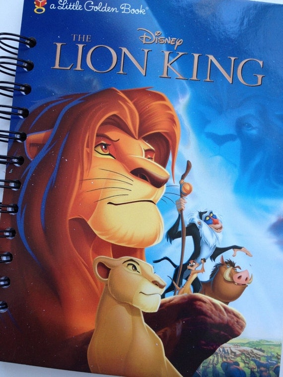 The Lion King Little Golden Book Recycled Journal Notebook by StorybookJournals