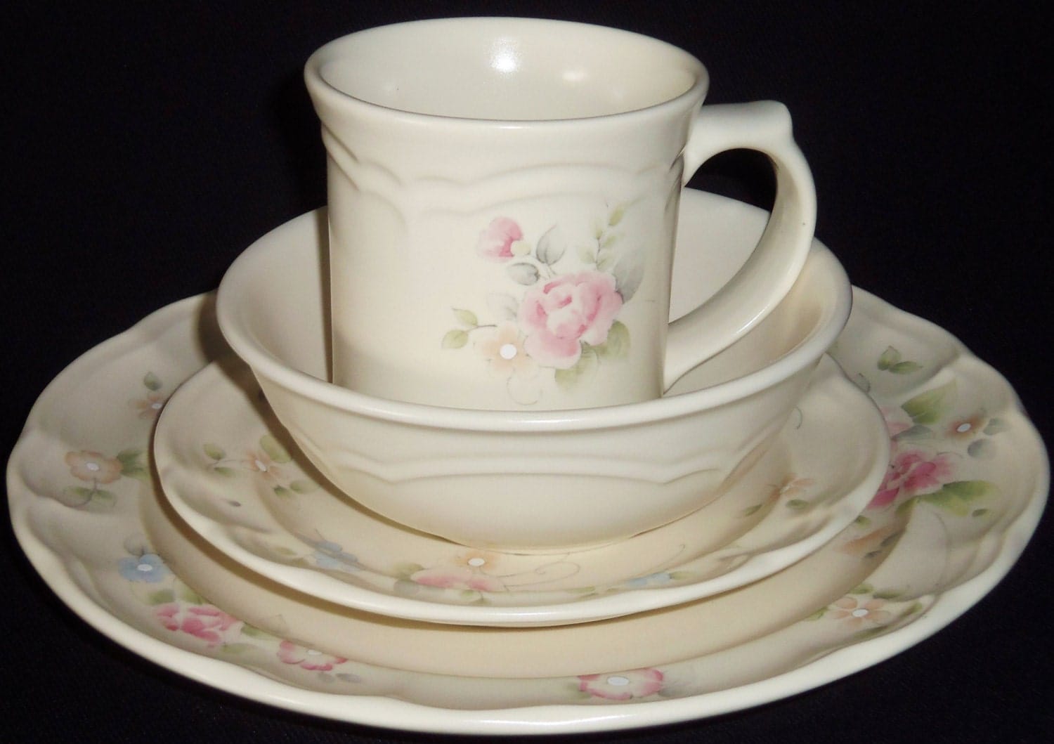 Vintage Pfaltzgraff Tea Rose Service for 7 by BeautyEverlasting