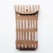 iPhone 4, 4s, 5 pouch // mushroom leather with white pattern