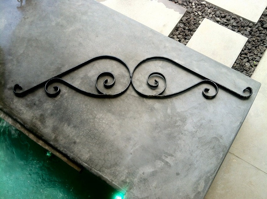 HUGE Vintage Wrought Iron Gate Topper Moustache by vPorterhouse
