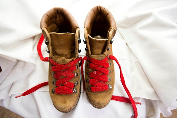 80's style hiking boots