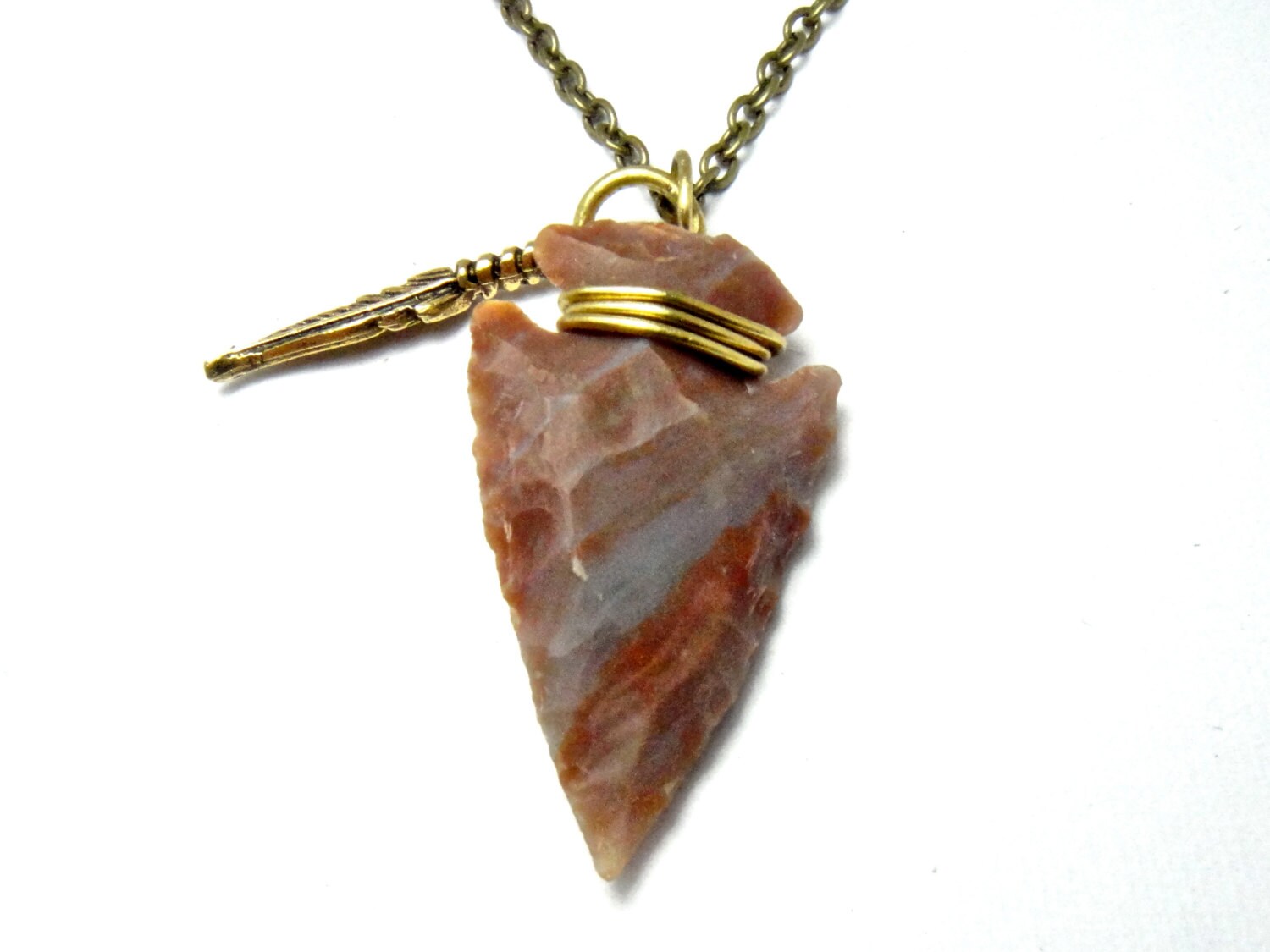 Red Arrowhead Necklace by NeydelaCruz on Etsy