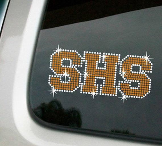 School Rhinestone Car Decal in 2 colors Rhinestone Car