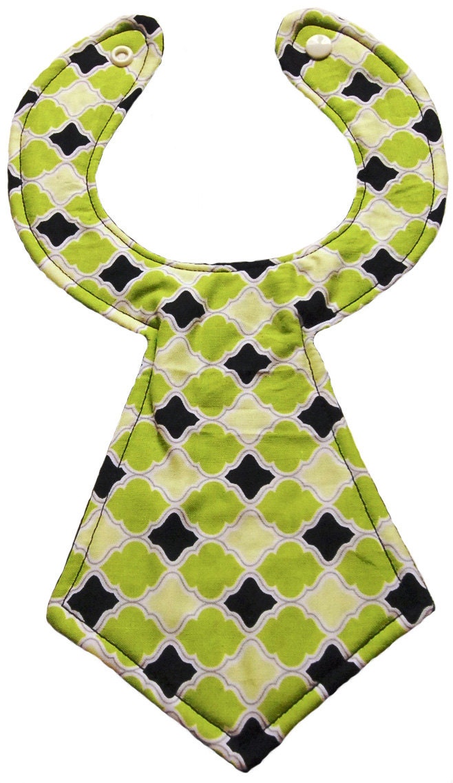 Designer Baby Neck Tie Bib and Burpie