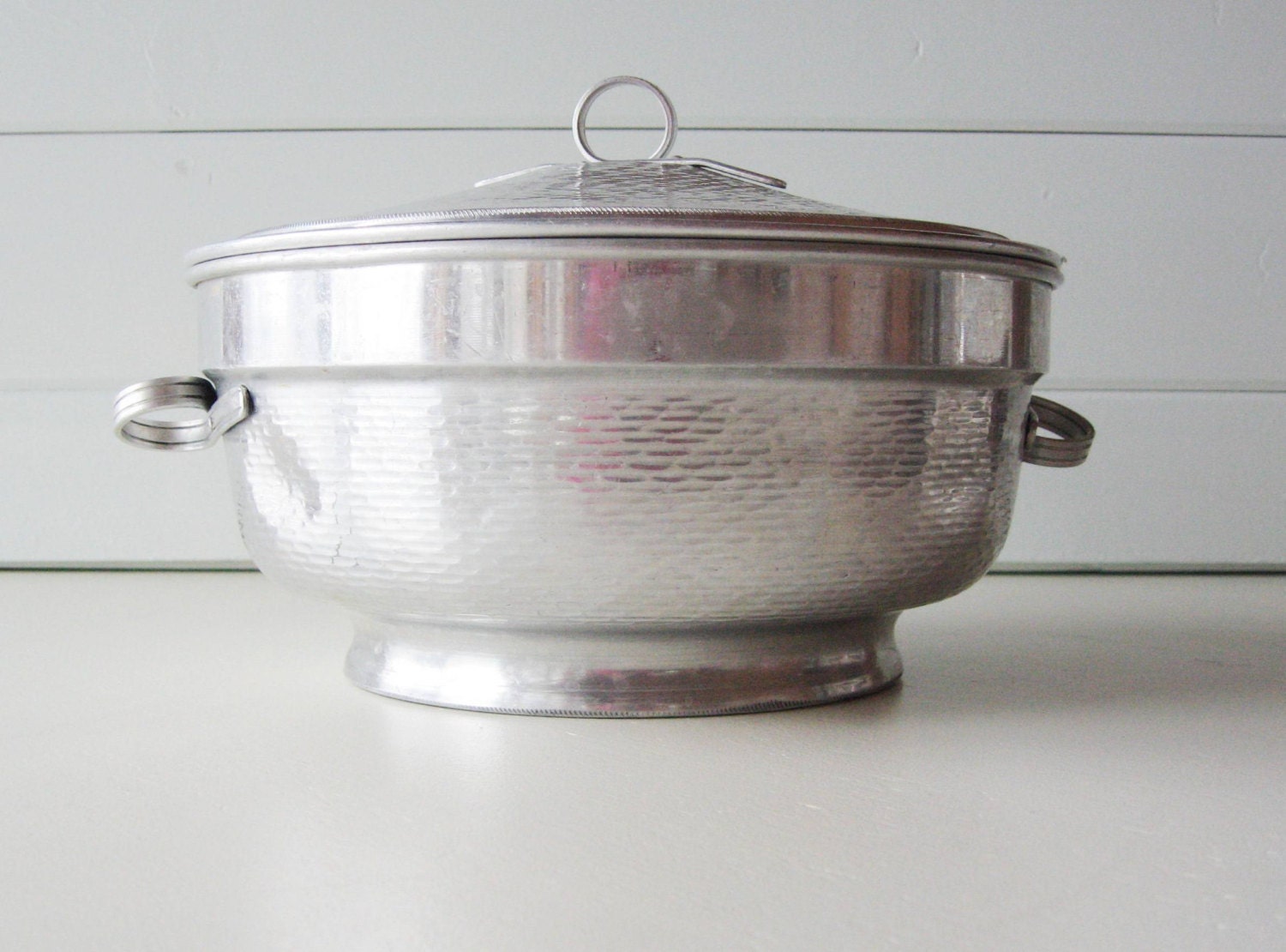 Hammered Aluminum Casserole Dish Mid Century Modern