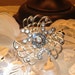 Sterling Phyllis Gold Plated Blue Rhinestone Brooch