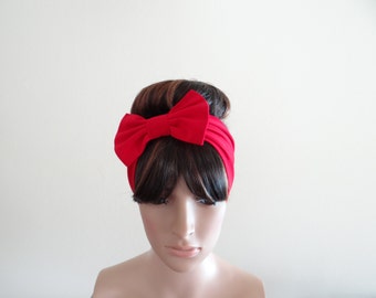 Red Headband.Red Head Wrap