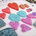 handmade buttons - coral, mint, blue, lavander, pink... - set of 20