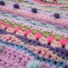 Afghan crochet baby blanket - bubbles, multicolor, colorful, bright  blanket - unique