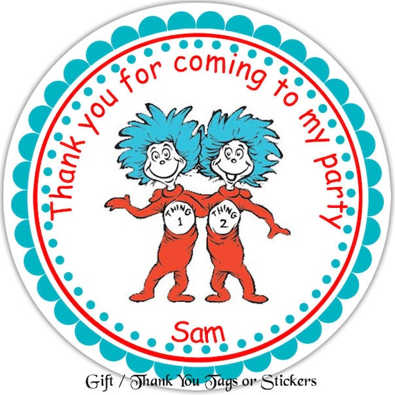 thing 1 and thing 2 stickers for shirts