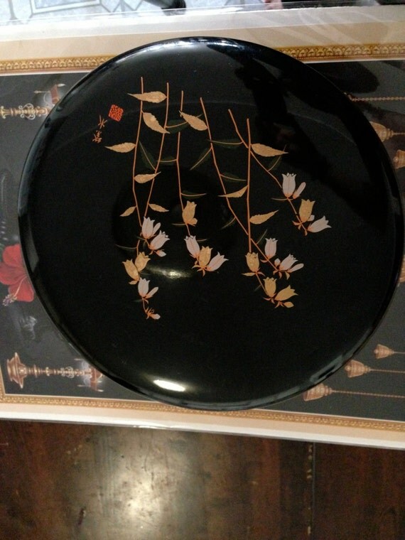 Vintage Japanese Lacquer Serving tray. Asian Home Decor