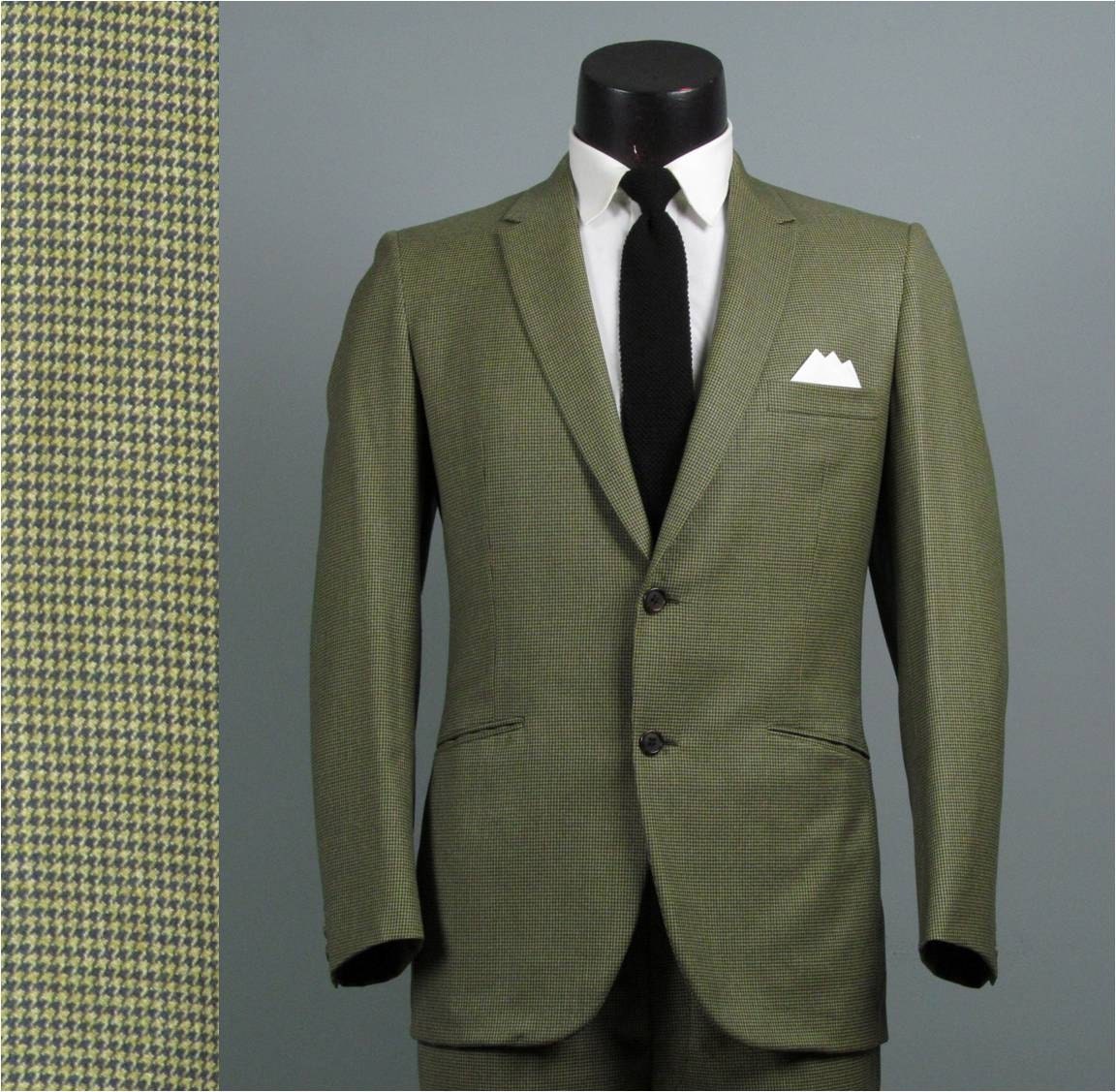 Vintage Mens Suit 1960s Golden Olive and Black HICKEY FREEMAN
 1960s Mens Suits