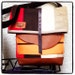 bike bag Ahou, recycled canvas and leather messenger bag.