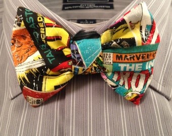Vintage Comic book Print Bowtie / Bow Tie