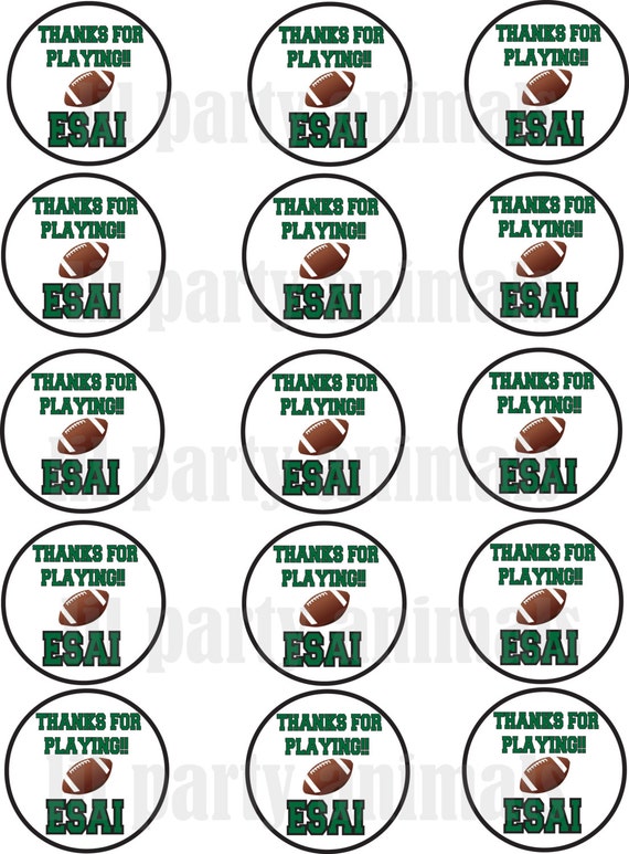 Items similar to DIY Printable Football Party Favor Tags on Etsy