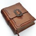 A knight's journal- handmade brown leather journal - Medieval style, 6x8 inch (15x20 cm) in gift box