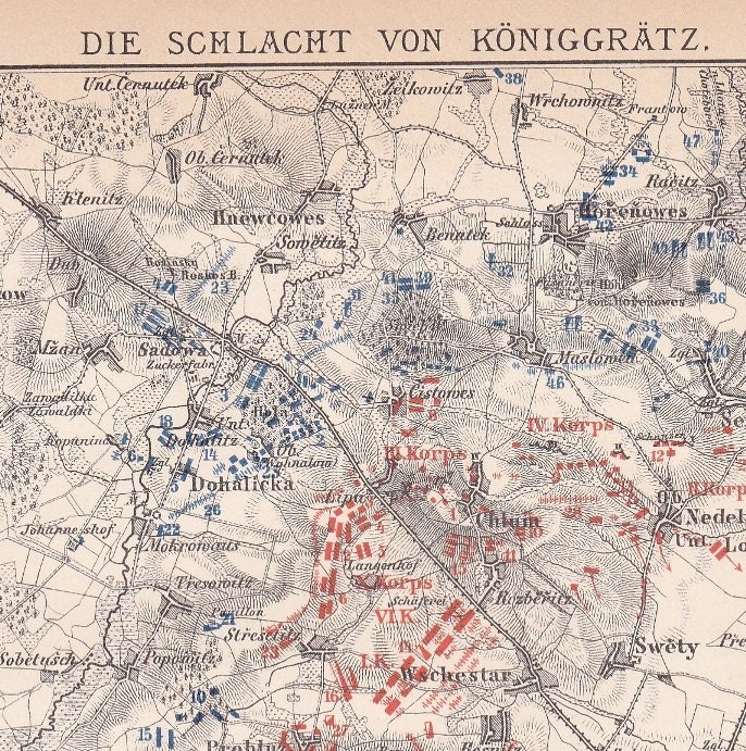 The Battle of Königgrätz also known as the Battle of Sadowa