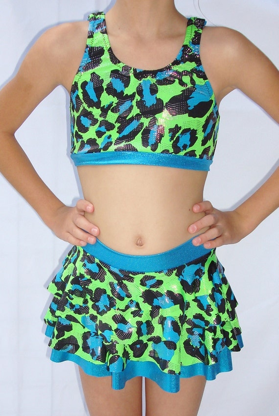 two piece cheetah print outfit