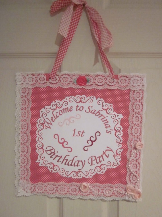 shabby chic party door sign welcome party sign by thepinkpapermill shabby chic party door sign welcome party sign by thepinkpapermill