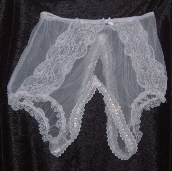 sheer nylon lace crotchless fetish full by AGlimpseofStocking