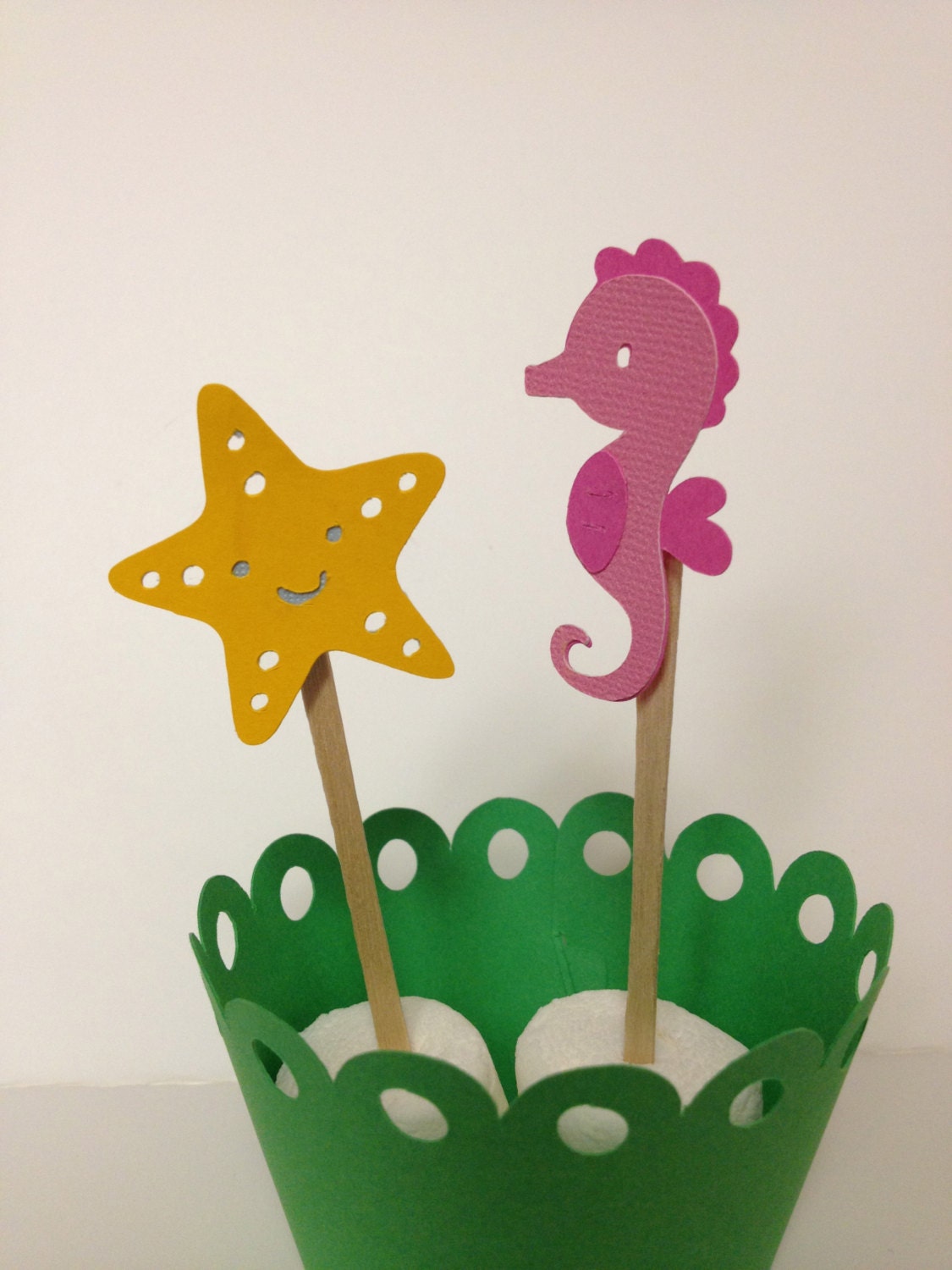 Under the Sea Cupcake Toppers... by JellyBeanPaper on Etsy