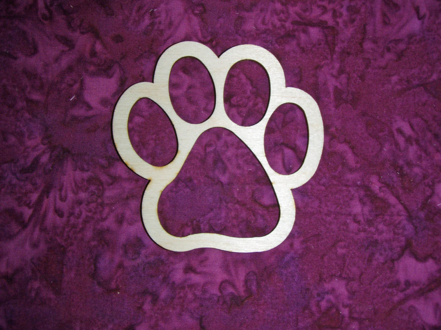 Paw Shape Unfinished Wood Cut Outs Wooden by ArtisticCraftSupply