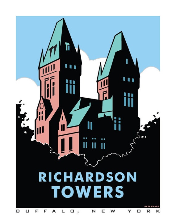 Richardson Towers Buffalo, NY Digital Print - 11x14