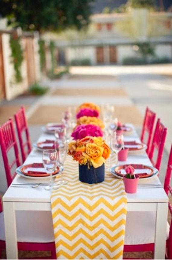 Chevron Table Runner, custom sizes available, colors available