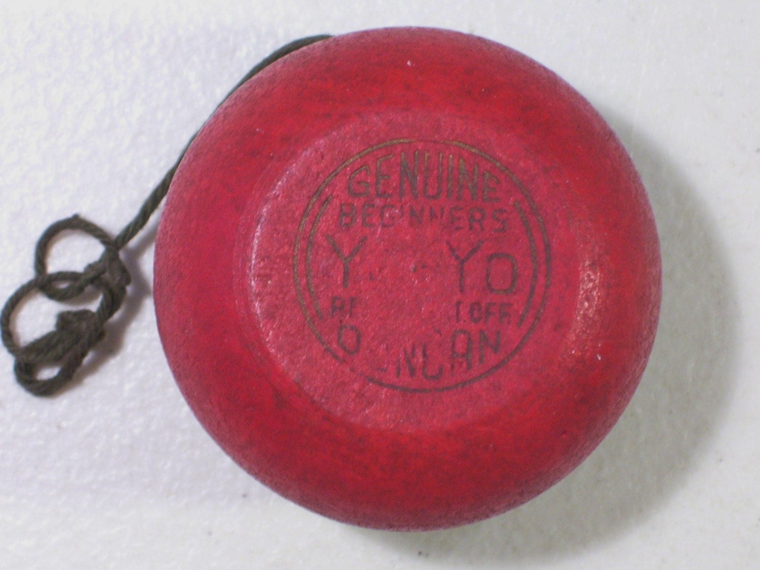 Vintage Duncan Beginners Wood Yo-Yo 1950's Red & by Funllectibles