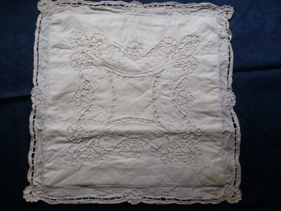 Battenburg lace Cushion Cover/Pillow case.