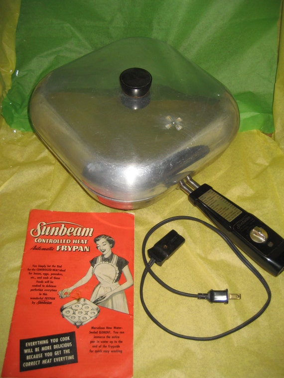 Vintage Sunbeam Electric Frying Pan With Automatic Controlled