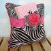 pink zebra pillow pet